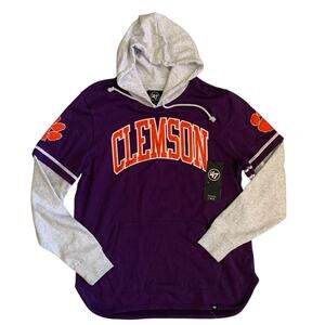 47' Brand Men's Size L Clemson Tigers Pullover Hoodie Sweatshirt New